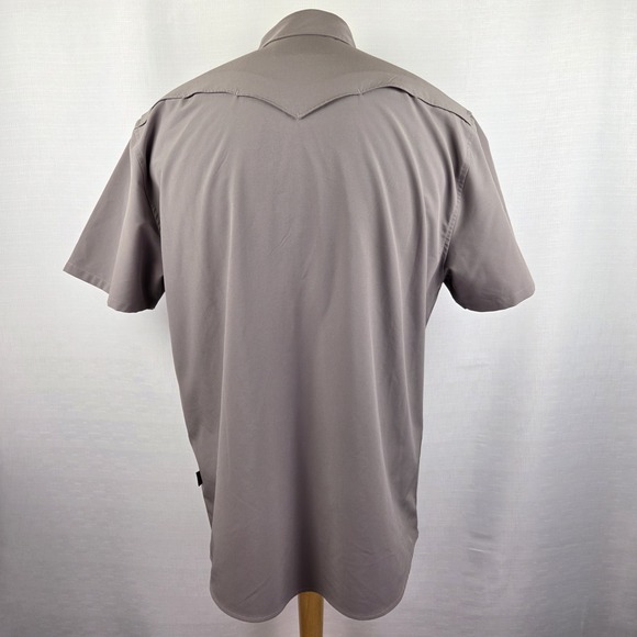 Howler Bros. Emerger Tech Short Sleeve Shirt Men's M Ash/Gray Lightweight UPF 35 - Picture 4 of 9